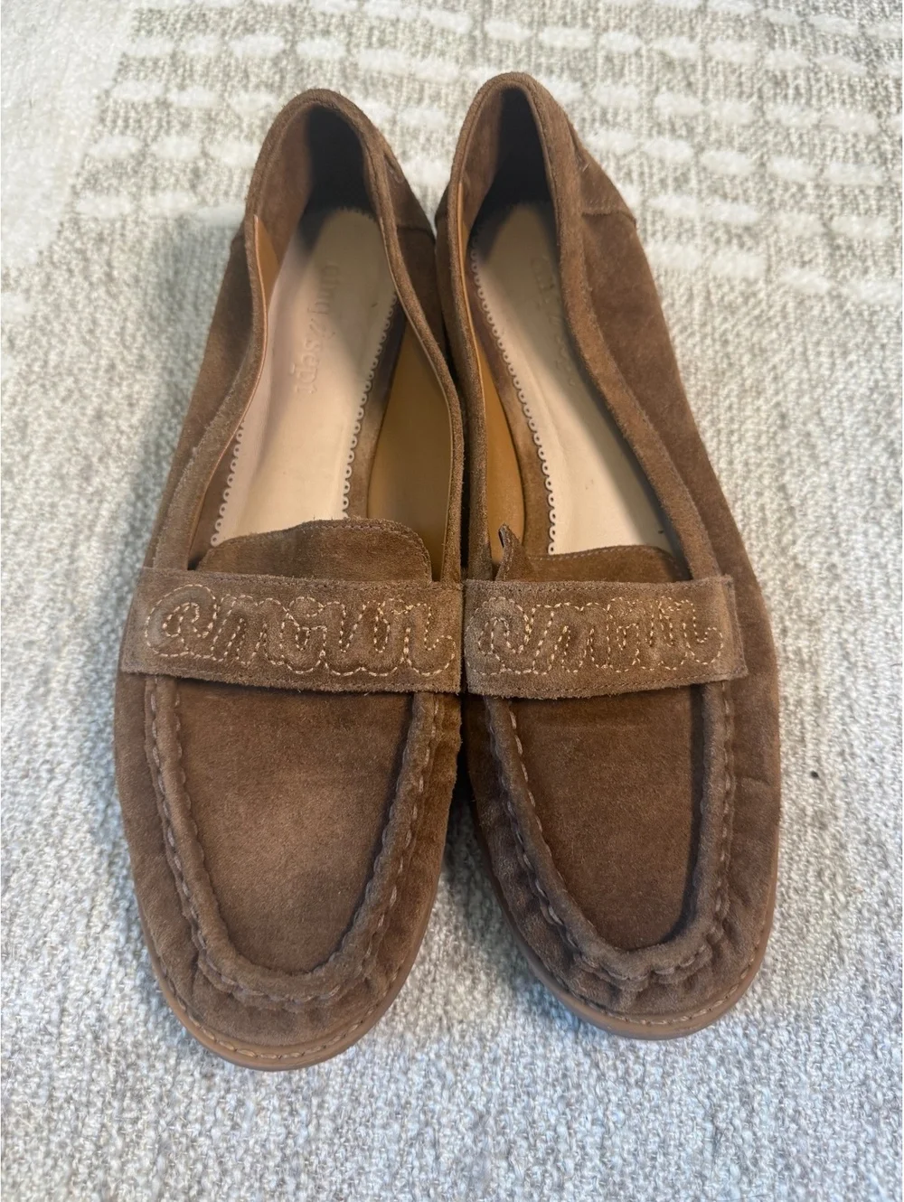 Cinq à Sept Brown Suede  Amour Women's Loafers